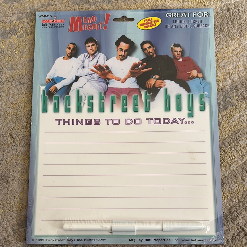 Vintage Backstreet Boys Memo Magnet